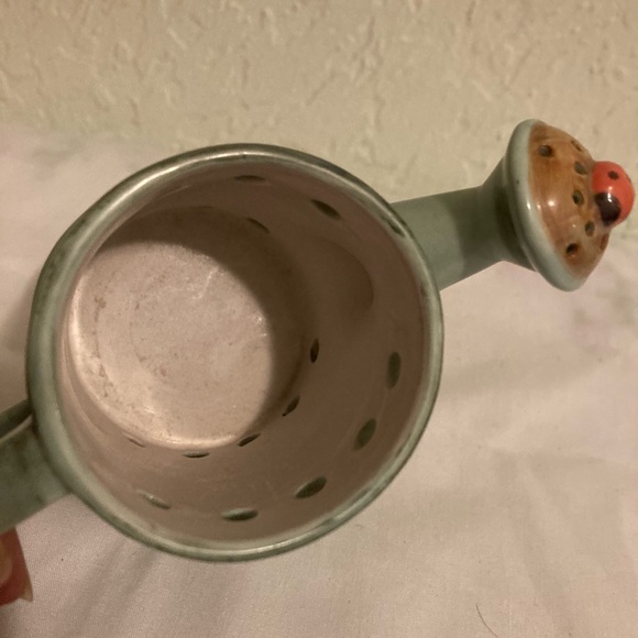 Vintage Hallmark Marjolein Bastin ladybug watering can tealite candle holder. - Picture 6 of 6